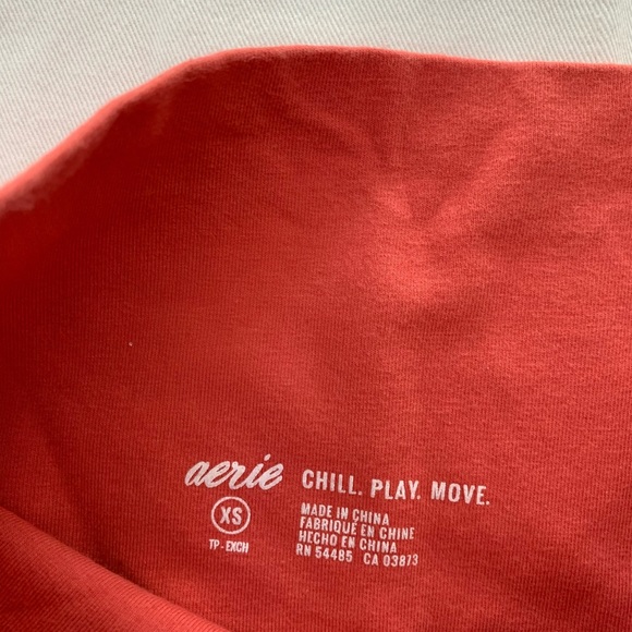 aerie red leggings white tie dye on ankle - Picture 3 of 3